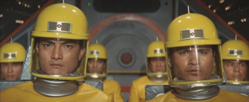 Akira Kubo, Seishirô Kuno, Wataru Ômae, Yasuhiko Saijô, Chôtarô Tôgin, and Ken Echigo in Destroy All Monsters (1968)