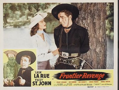 Lash La Rue, Al St. John, and Peggy Stewart in Frontier Revenge (1948)