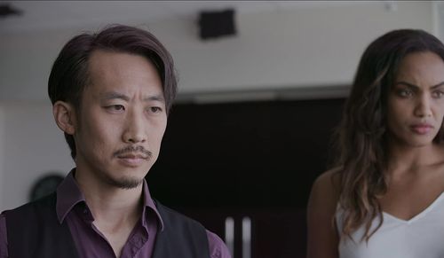 Ciera Foster and Alfred Hsing in The Watchers 2022