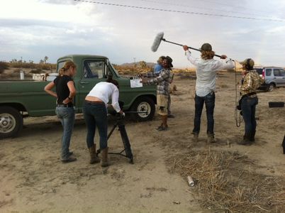 On set, directing DEAD BETWEEN LA & VEGAS