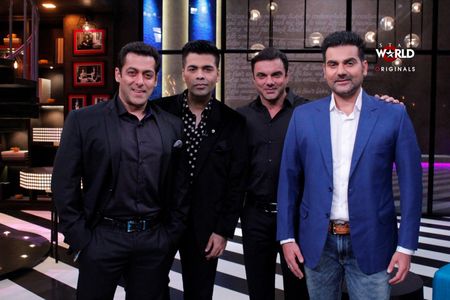 Salman Khan, Karan Johar, Arbaaz Khan, and Sohail Khan in Koffee with Karan (2004)