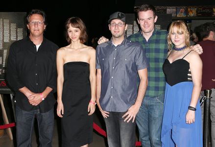 Gary Binkow, Roxanne Benjamin, Joe Swanberg, Helen Rogers, and Brad Miska at an event for V/H/S (2012)