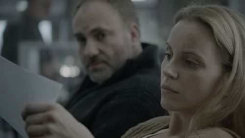 Kim Bodnia and Sofia Helin in The Bridge (2011)