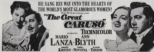 Ann Blyth, Dorothy Kirsten, and Mario Lanza in The Great Caruso (1951)