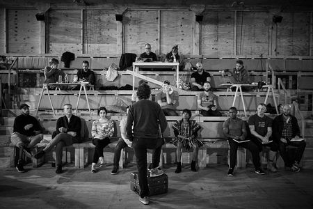 Anthony Michael Lopez and the cast of Othello with Director Sam Gold in Vanity Fair.