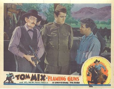 Gilbert Holmes, Tom Mix, Clarence Wilson, and Tony Jr. the Horse in Flaming Guns (1932)