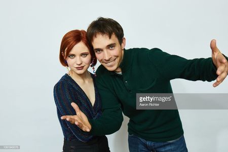 Sierra McCormick and Jake Horowitz from 'The Vast of Night' pose for a portrait in the Pizza Hut Lounge in Park City, Ut