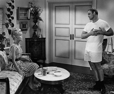 Marlon Brando and Susanne Cramer in Bedtime Story (1964)