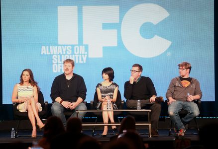 Linda Cardellini, John DiMaggio, Ryan Quincy, Justin Roiland, and Kate Micucci