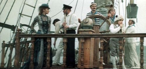 Lev Durov, Vyacheslav Khodchenko, and Tatyana Parkina in Pilgrim's Captain (1987)