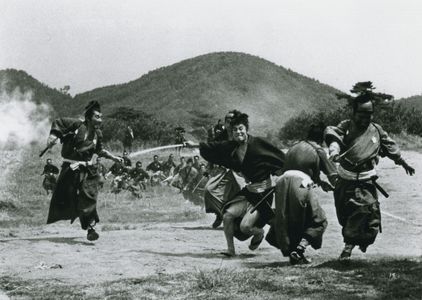 Mikijirô Hira, Isamu Nagato, and Tetsurô Tanba in Three Outlaw Samurai (1964)