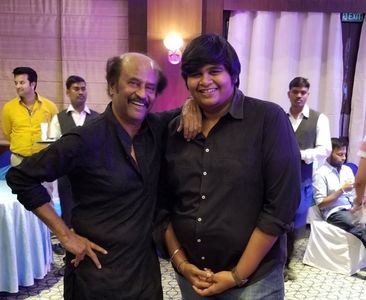 Rajinikanth and Karthik Subbaraj at an event for Petta (2019)