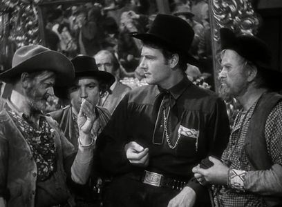 Ed Brady, Si Jenks, Joel McCrea, and Lynne Overman in Union Pacific (1939)