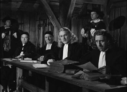 Yves Brainville, Jean Debucourt, François Joux, and Raymond Rouleau in The Crucible (1957)