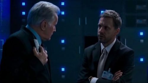 Trevor White and Martin Sheen in Echelon Conspiracy.