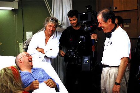 (L-R) Sylvie Drapeau, Rémy Girard, Guy Dufaux (Dir. of Photography),Francois Daigneault and Denys Arcand.