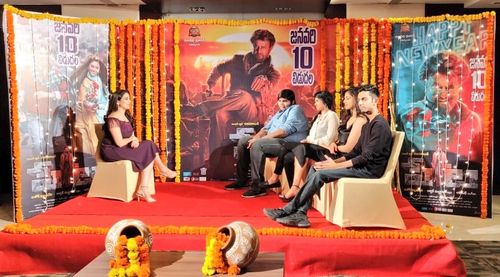 Anirudh Ravichander, Karthik Subbaraj, Malavika Mohanan, and Megha Akash at an event for Petta (2019)