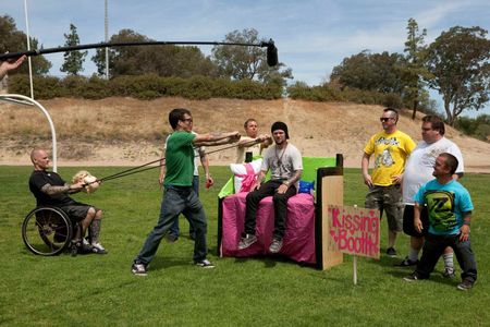 Jason 'Wee Man' Acuña, Ryan Dunn, Dave England, Bam Margera, Ehren McGhehey, Steve-O, Preston Lacy, and Mark Zupan in Ja