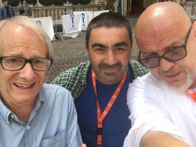 With Ken Loach and George Ovashvili, Karlovy Vary, 2017