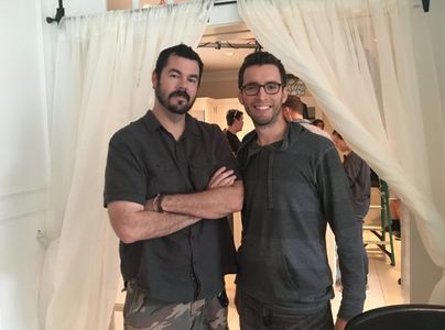 Producer Andrew Gernhard with Director Nick Everhart on the set of 