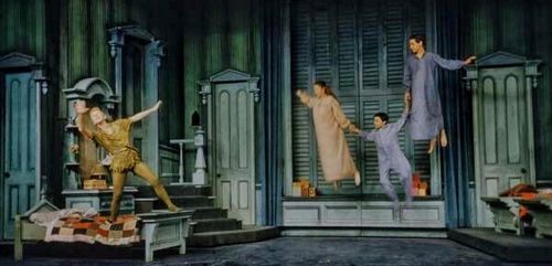 Mary Martin, Kathleen Nolan, Joseph Richard Stafford, and Robert Harrington in Peter Pan (1955)