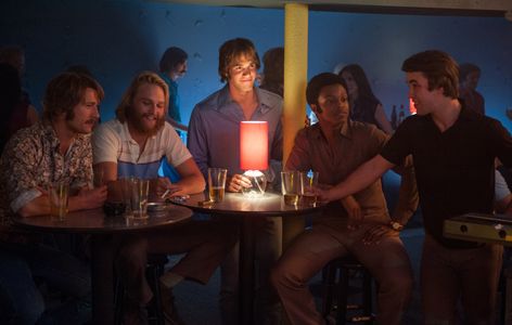 Dale Douglas, Wyatt Russell, Glen Powell, Blake Jenner, Temple Baker, and J. Quinton Johnson in Everybody Wants Some!! (