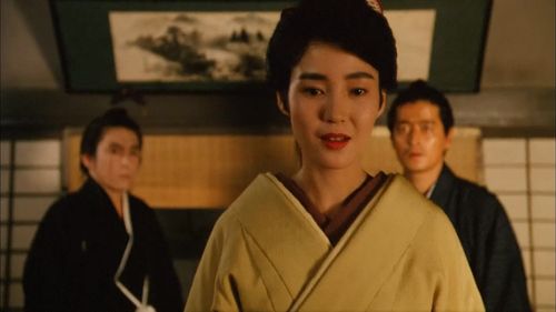 Ryûtarô Gan, Kanako Higuchi, and Takanori Jinnai in Zatoichi (1989)