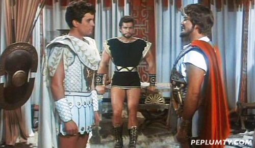 Gabriele Antonini and Gordon Scott in Goliath and the Rebel Slave (1963)