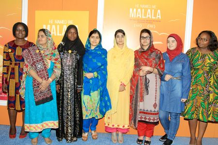 Malala Yousafzai at an event for He Named Me Malala (2015)