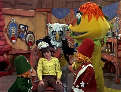 Joy Campbell, Walker Edmiston, Angelo Rossitto, Lennie Weinrib, Jack Wild, and The Krofft Puppets in H.R. Pufnstuf (1969