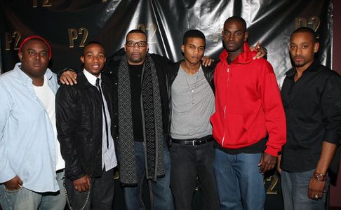 The main cast actors (L-R) Lorenzo Eduardo, Cory Hardrict, Arlen Esperlata and Mo McRae attend the Los Angeles Screening