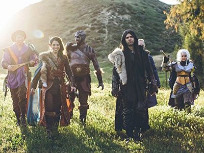 Taliesin Jaffe, Ashley Johnson, Sam Riegel, Travis Willingham, Laura Bailey, and Liam O'Brien in Critical Role (2015)