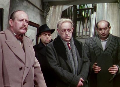 Alec Guinness, Herbert Lom, Danny Green, and Cecil Parker in The Ladykillers (1955)