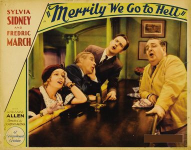 Adrianne Allen, Richard 'Skeets' Gallagher, Robert Greig, and Fredric March in Merrily We Go to Hell (1932)