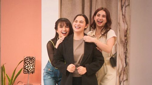 Ryza Cenon, Rhen Escano, and Coleen Garcia in Kung hindi lang tayo sumuko (2023)