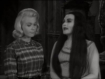 Yvonne De Carlo and Pat Priest in The Munsters (1964)