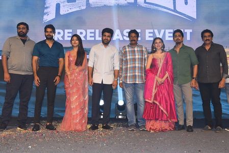 Siddharth, Sharwanand, Aditi Rao Hydari, Rao Ramesh, Anu Emmanuel, and Kartikeya Gummakonda at an event for Maha Samudra