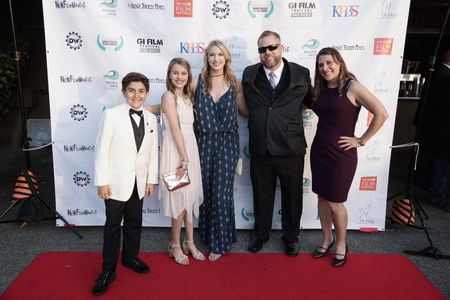 Isabella Cuda, Mike Egbert, Lori Morkunas Jones, Gage Magosin, and Samantha Larson at an event for Dollhead (2019)