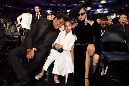 Jay-Z, Beyoncé, and Blue Ivy Carter at an event for The 60th Annual Grammy Awards (2018)