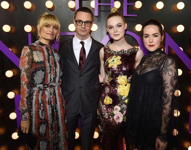 Liv Corfixen, Jena Malone, Nicolas Winding Refn, and Elle Fanning at an event for The Neon Demon (2016)