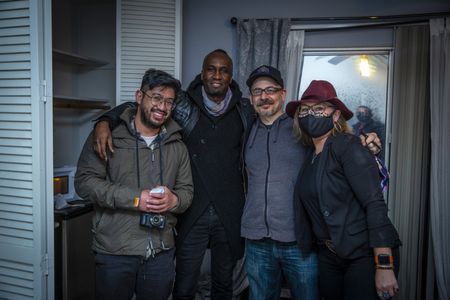 Executive Producers Michael Galvan and Sebastien Bazile pose with writer, director Jason Ragosta and producer Krystal Ma