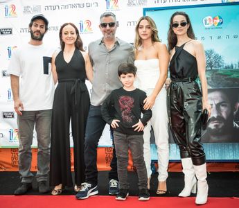 Nadav Netz, Omri Givon, Michal Kalman, Liana Ayoun, and Daniel Gal at an event for The Grave (2019)