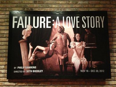 Mildred Marie Langford, Emjoy Gavino and Baize Buzan in poster for FAILURE: A LOVE STORY (Victory Gardens Theatre)