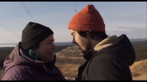 Étienne Galloy and Sharon Fontaine-Ishpatao in Kuessipan (2019)