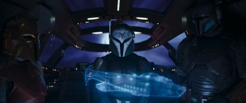 Katee Sackhoff, Tait Fletcher, and Emily Swallow in The Mandalorian (2019)