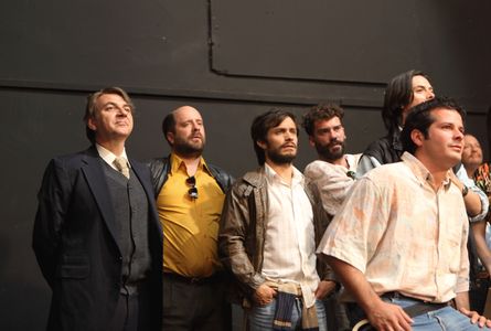 Néstor Cantillana, Gael García Bernal, Luis Gnecco, Diego Muñoz, and Marcial Tagle in No (2012)