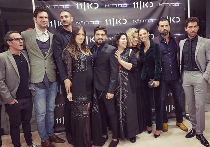 Oshri Cohen, Ori Pfeffer, Zohar Strauss, Zohar Liba, Alon Hamawi, Ruslana Rodina, and Chen Amsalem at an event for PMTA 