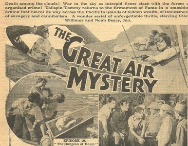 Noah Beery Jr., Delphine Drew, Jean Rogers, and Clark Williams in Tailspin Tommy in the Great Air Mystery (1935)