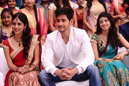 Mahesh Babu, Pranitha, and Chandini Chowdary in Brahmotsavam (2016)