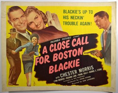 Lynn Merrick and Chester Morris in A Close Call for Boston Blackie (1946)